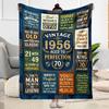 Vintage 70th Birthday Celebration Flannel Blanket-Soft and Suitable for Sofas,Beds,Offices,Travel,All Seasons,Great Gift for Holidays and Birthdays.