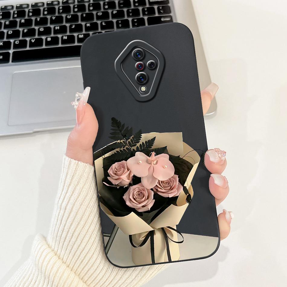 Für Vivo S1 Pro (1920) / S1 (1907) Schöne Schleife Rose Malerei Handyhülle Für Vivo S1 S1Pro Weiches Silikon Stoßfeste Hüllen