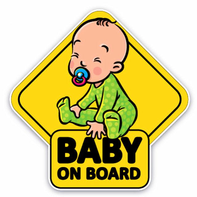 Baby an Bord Aufkleber Kinder Sicherheit reflektierende Fahrzeug Auto Zeichen selbstklebende Warnaufkleber für Fahrer