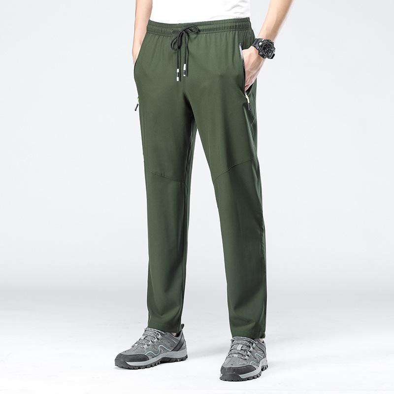 Summer Men Casual Elastic Waist Jogging Men's Pants Outdoor Sports Breathable Long Quick Drying Pants