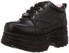 Yosuke Women's Platform Lace-Up Sneakers, Black, Size 24.5cm, 2810050