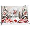 Mocsicka Christmas Photography Background Winter Indoor Xmas Tree Fireplace Window Gift Decoration Photo Backdrop Prop Photocall