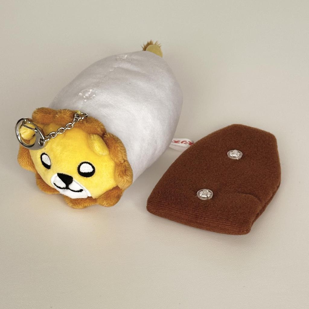 Sushi Zoo - Sushizoo Sushi Leo Lion Plush Mascot Keychain Mix of Sushi and Animals Sleepy Face The Topping Is a Conger Eel That Can Be Removed Fluffy