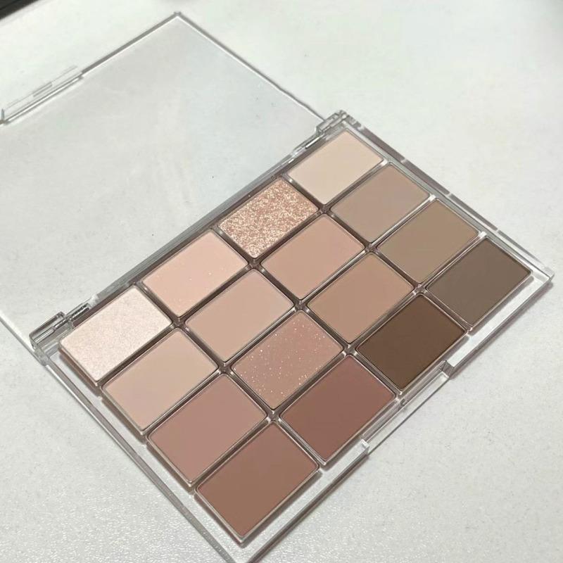 Korean Eye Shadow Disk 16 Color Beads Matte Pink Earth Brighten Lying Silkworm Daily Light Makeup Low Saturation
