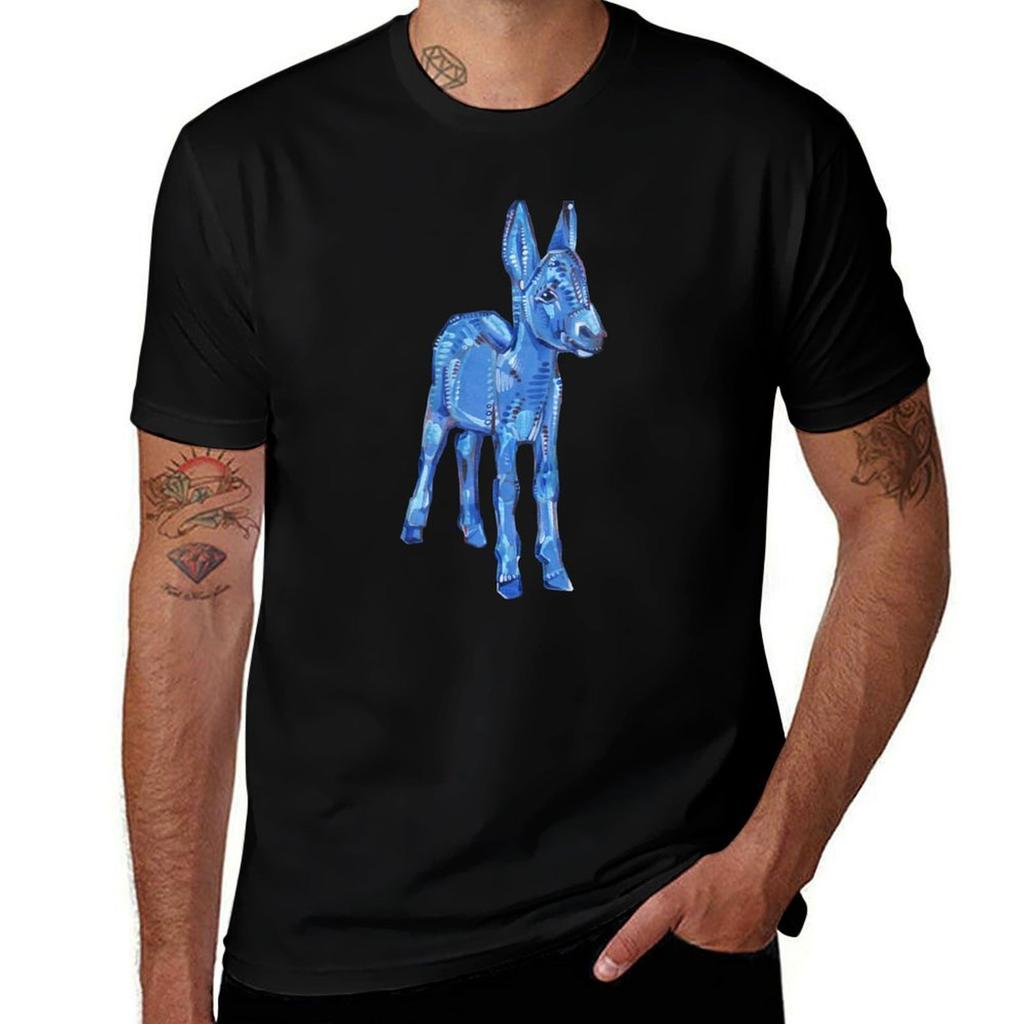 Baby Donkey in Blue TShirt Work Wear Lightweight Tee
