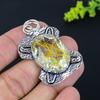 Natürlicher goldener Rutil-Edelstein, 925er Sterling-Silber, Geschenkanhänger, 5,5 cm, R1W45