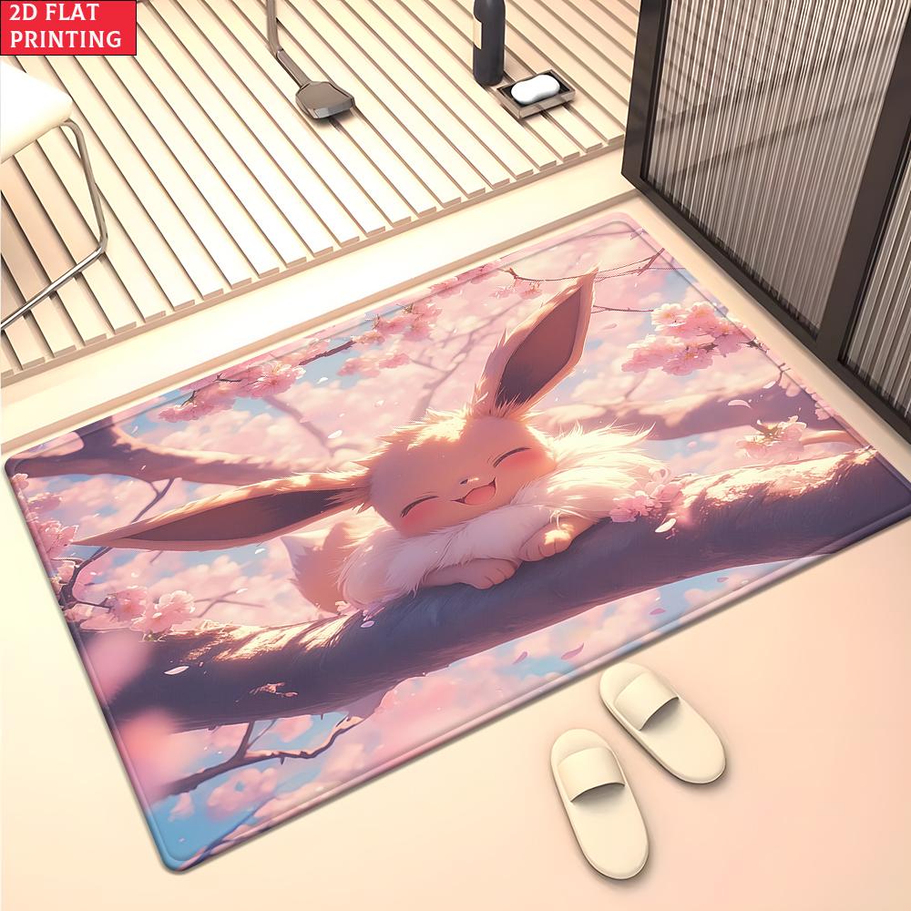 Cute Anime Cartoon Creatures Area Rug Non Slip Soft Floor Mat For Kids Room Gamer Room Living Room Decor Washable Carpet