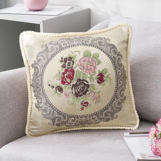Pillow Case Smooth Zipper Detachable Polyester 45x45cm Living Room Sofa Throw Pillow Cover Home Decor