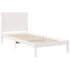 Solid Wood Bed Extra Long Without Mattress White 90x210 cm