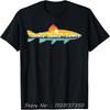 Graphic Tshirt Trout Fly Fishing Outdoor Forest Nature Wildlife Fisherman Cotton T-Shirt Oversized Tshirt Unisex O-Neck Tshirt