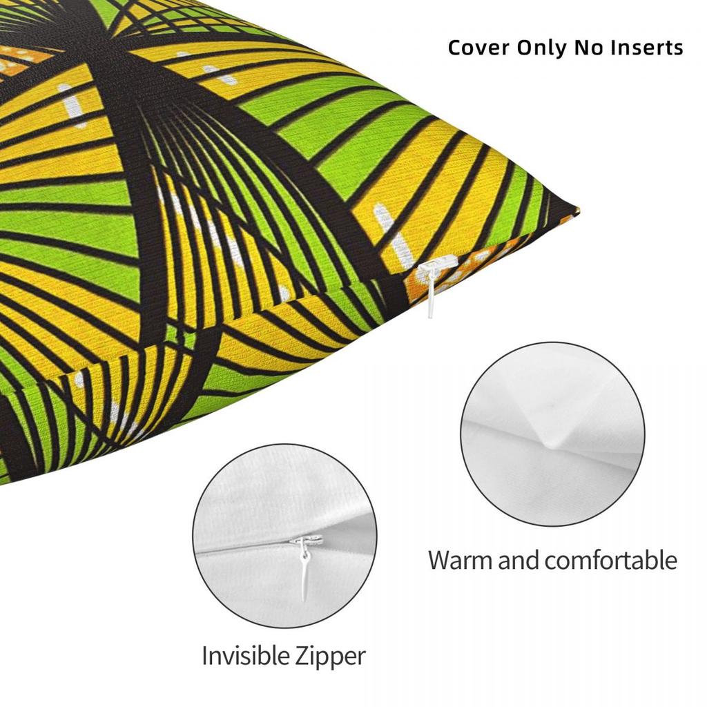 Kizomba Samakaka Ankara Print African Pattern Wax Design Square Pillowcase Cushion Cover Pillow Case Throw Pillow Cover