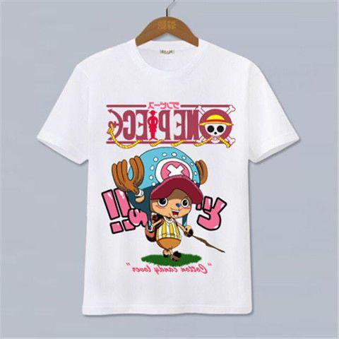 One Piece Anime Peripheral Clothes Shortsleeved Unisexs And Unisexs Cartoon Tshirt Y2k Cotton Print Tee Harajuku Streetwear Tops