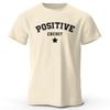 2025 Summer Men's Positive Energy Printed Crew Neck T-Shirt Fashion City Street Pure Cotton Soft Loose Large Size Short Sleeves