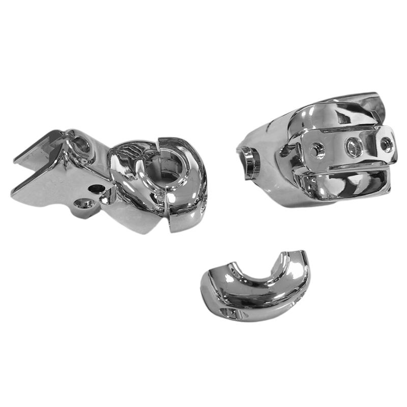 Chrome Handlebar Control Cover Kit For 96-14 Softails 96-17 Dynas 96-03 Front Clutch Handle Bar Dress-Up