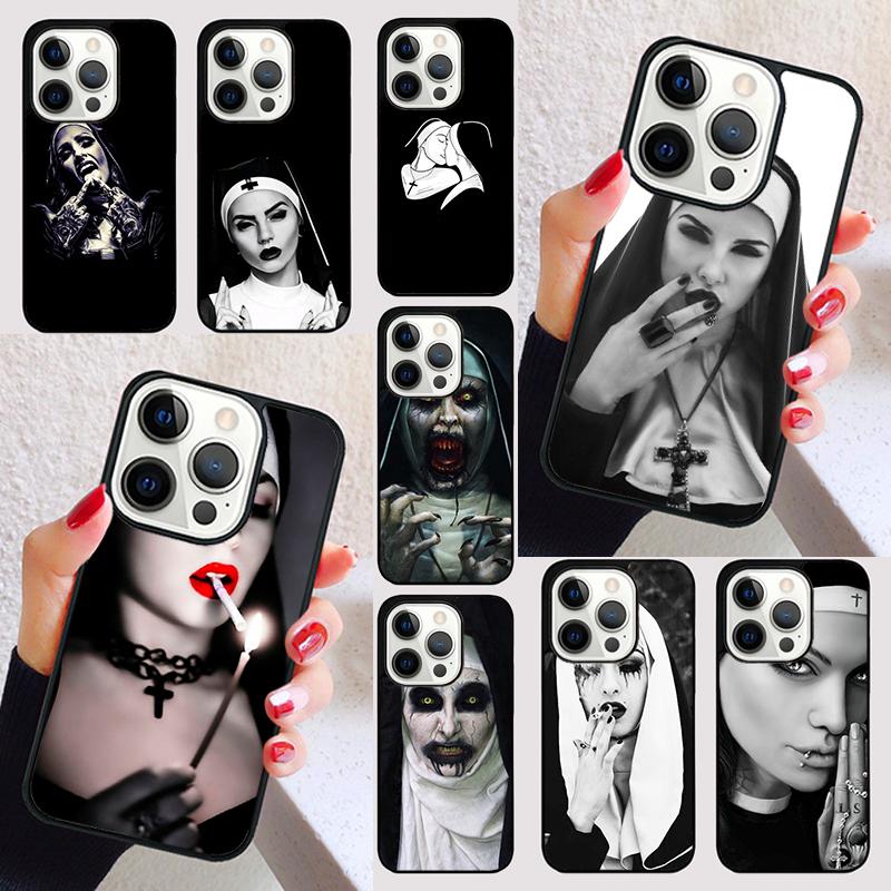 Sister Style Nun Sexy Girl Phone Case for iPhone 17 Air 16 16e 15 Plus for Apple 13 11 12 14 Pro Max Cover coque Shell
