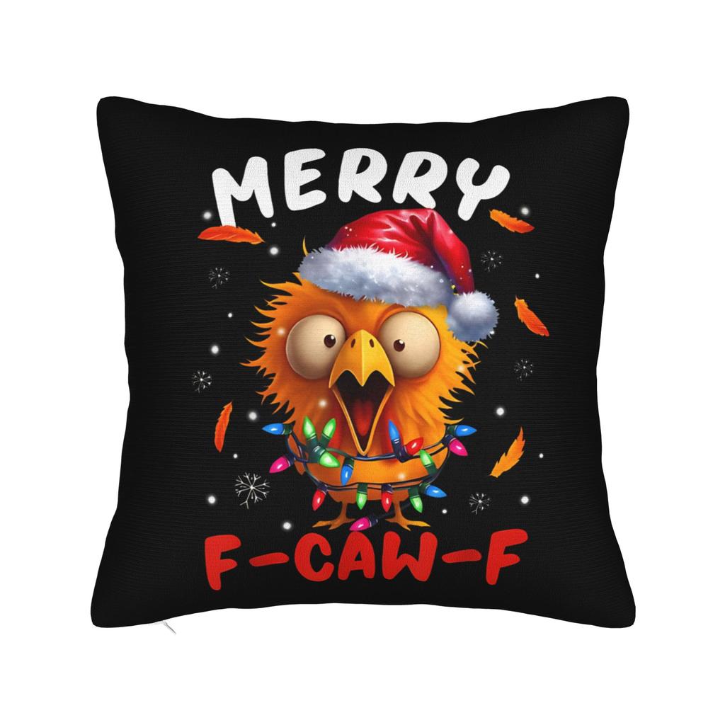 Federe Quadrate Divertenti di Natale FCawF Letto Auto Pollo Gallo Meme Umorismo Copricuscino Decorazione Casa Divertente Federa