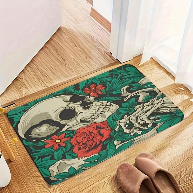 1PC Halloween Pumpkin Kitchen Rug Non-Slip Door Mat Pop Design Bathroom Rug Bath Mat Carpet for Home Sink Laundry Decor