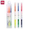 Deli Dual-Tip Dual-Color Highlighter Pens