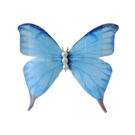 1 Pair Women Hairpin Gauze Butterflies Decor Hair Clips Retro Style Non-slip Durable Hairpin Hair Accessories