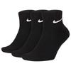 Nike 3 Çift Günlük Yastıklı Çeyrek Çorap Siyah x Erkek [Beden 25-27cm] [Renk Beyaz] #SX7667-010