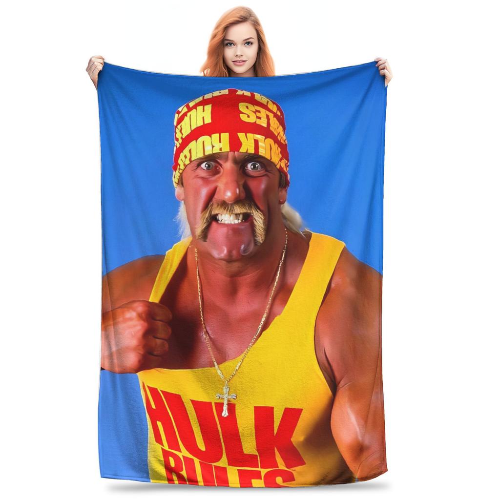 Hulk Hogan Leggenda del Pro Wrestling Americano Coperta Morbida Calda di Qualità Ragazze Ragazzi Divano Poltrona Letto Divano Copriletto Stampato