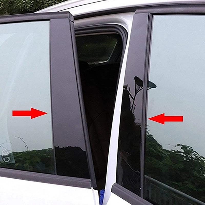 Car 6pcsset Pillar Posts Door Window Exterior Trim Cover Stickers For Bmw 5 Series F10f11f07 20102016