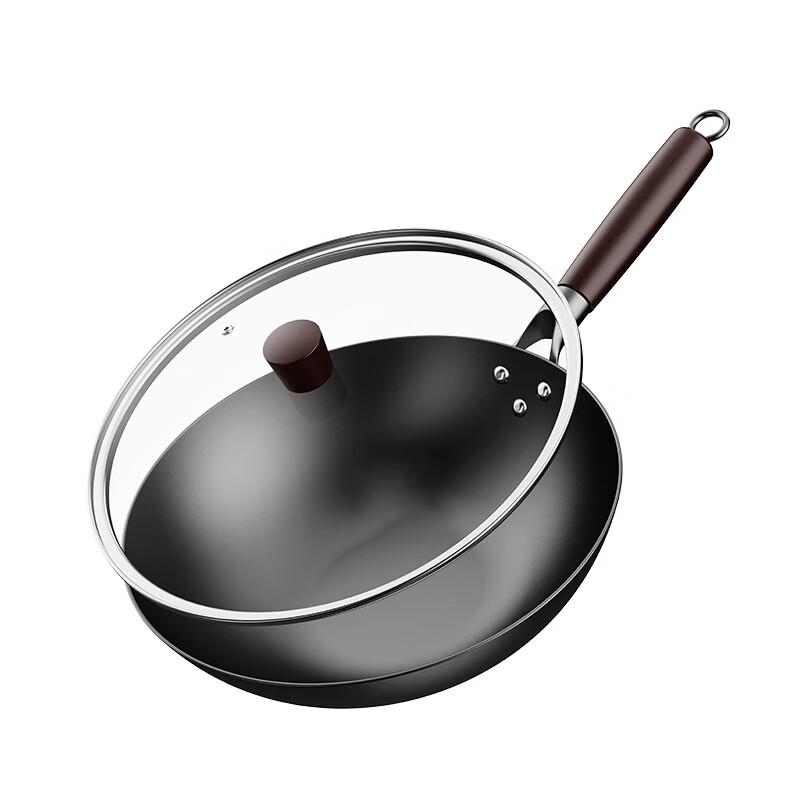 WANTING WT-GJ-014 Forged Cast Iron Wok 32cm
