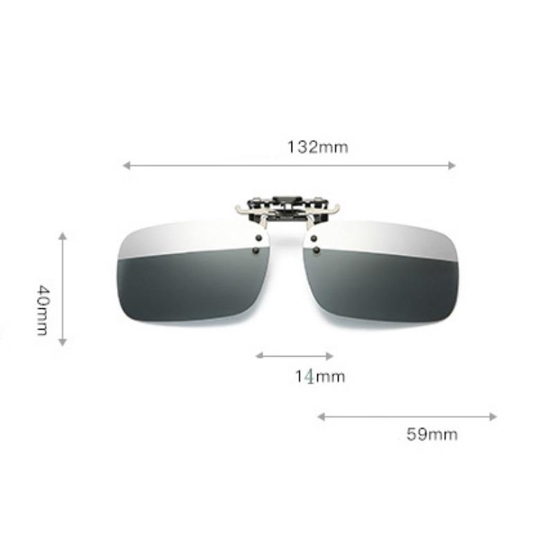 Non-Polarized Glasses Clip On Flip Up Outdoor Uv Protection Fishing Sunglasses Myopia Glasses Clips Night Vision Glasses Clip