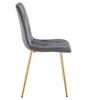 LIBRA Chair - Dark Gray Velvet / Gold Legs X 1