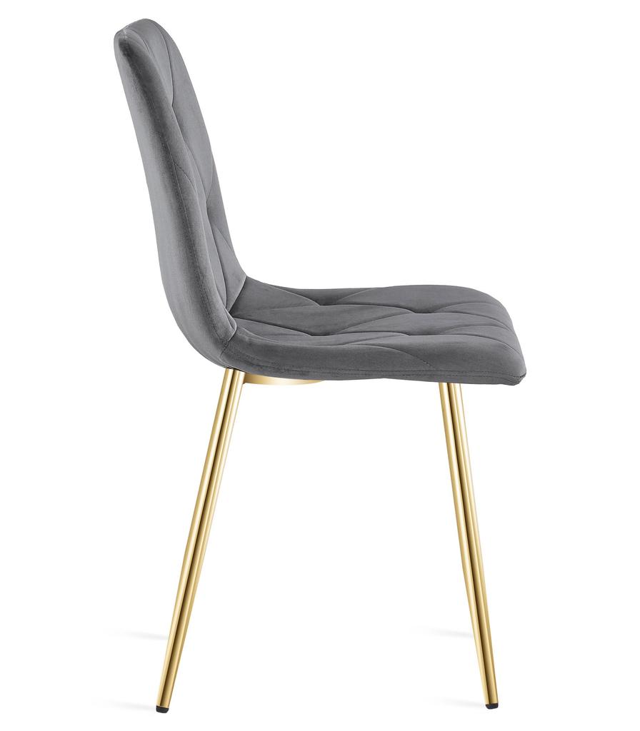 LIBRA Chair - Dark Gray Velvet / Gold Legs X 1