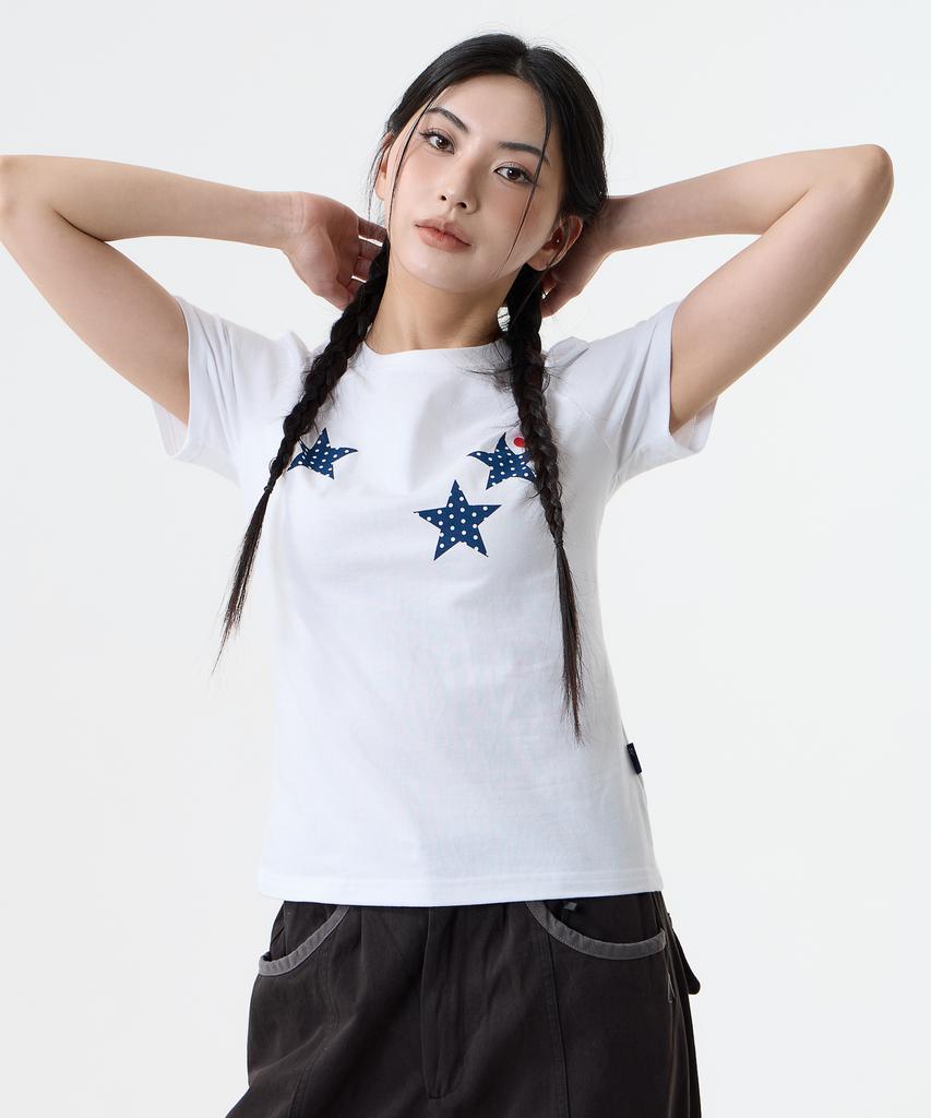 Nasttingijeubeleoldaenmi Dot Star Tee_White