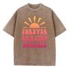 Foreyer Chasing Sunsets Print Tee Clothing Homme Versatile Outdoor T Shirts Cool Retro Tshirt Oversized Senior