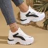 Spring/Autumn Lace-up Non-slip Walking Shoes Fashion New Round Toe Thick Sole Sexy Comfortable Casual Sneakers for Women