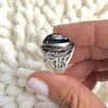 Huitan Big Oval Stone Vintage Women Rings Newly Designed Retro Party Gorgeous Female Finger-rings Birthday Gift Trend