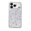 Mori light blue floral transparent four corners anti-drop Apple 12/13promax summer mobile phone case girls high value