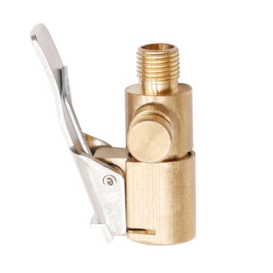 2Pcs Brass Tire Air Chucks Locking Pneumatic Chuck with Silicone Seal Quick Connect Tire Valve Clamp for Car Inflator Portable Anti-Leakage Adapter