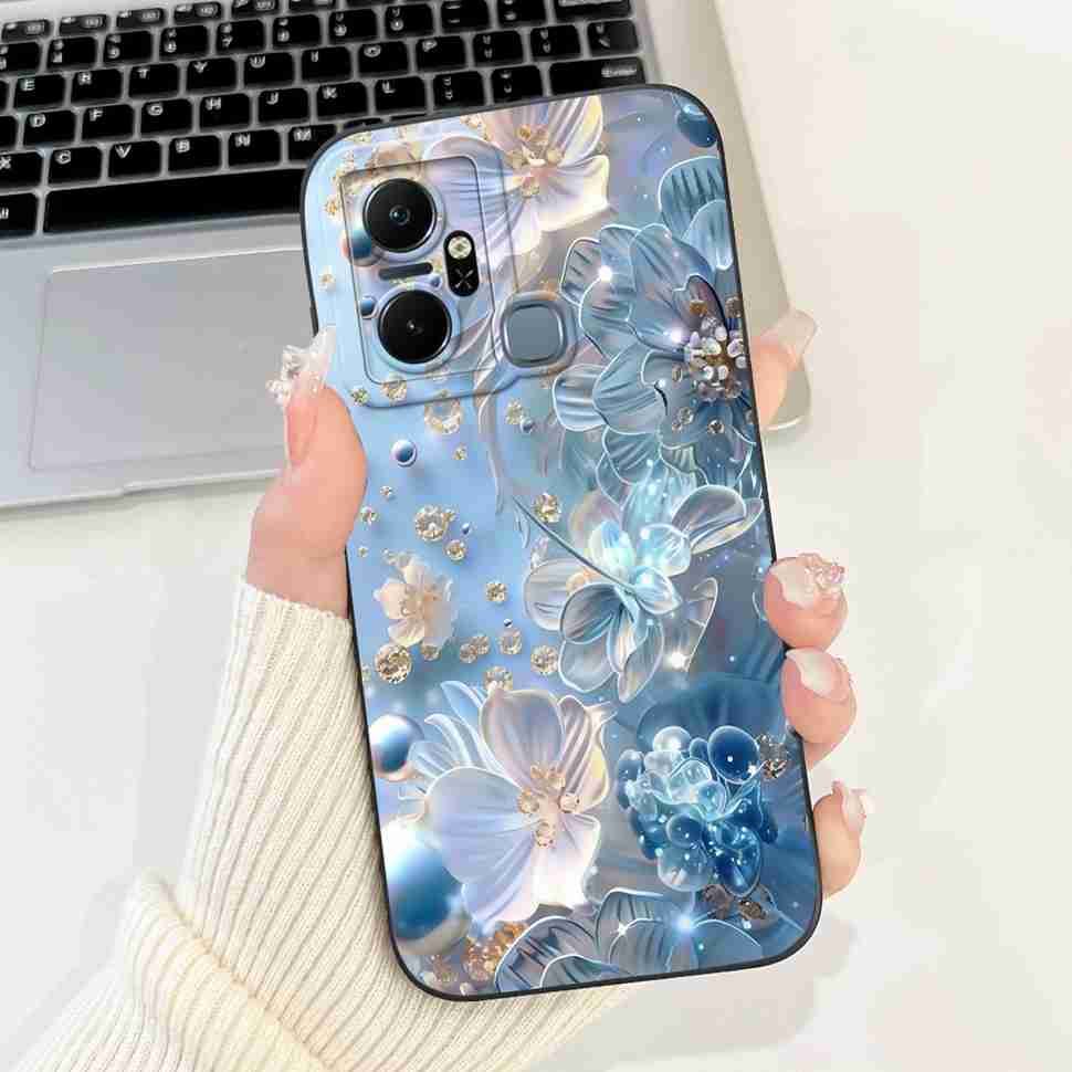 For Infinix Smart 6 Plus X6823C Case Luxury Floral Fashion Soft Silicone Cover For Infinix Smart 6Plus X6823 6.6" Phone Case