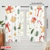 2 Stück, 2D-Flachdruck Vorhänge Rollos Weihnachtsbaum Geschenke Lebkuchen Süßigkeiten 100% Polyester (ohne Stange) Heimdeko für