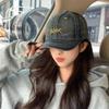 Trendy Brand Letter Embroidered Baseball Cap Men's and Women's Fashion Simple and Versatile Washed Cotton Cap Shows Small Face