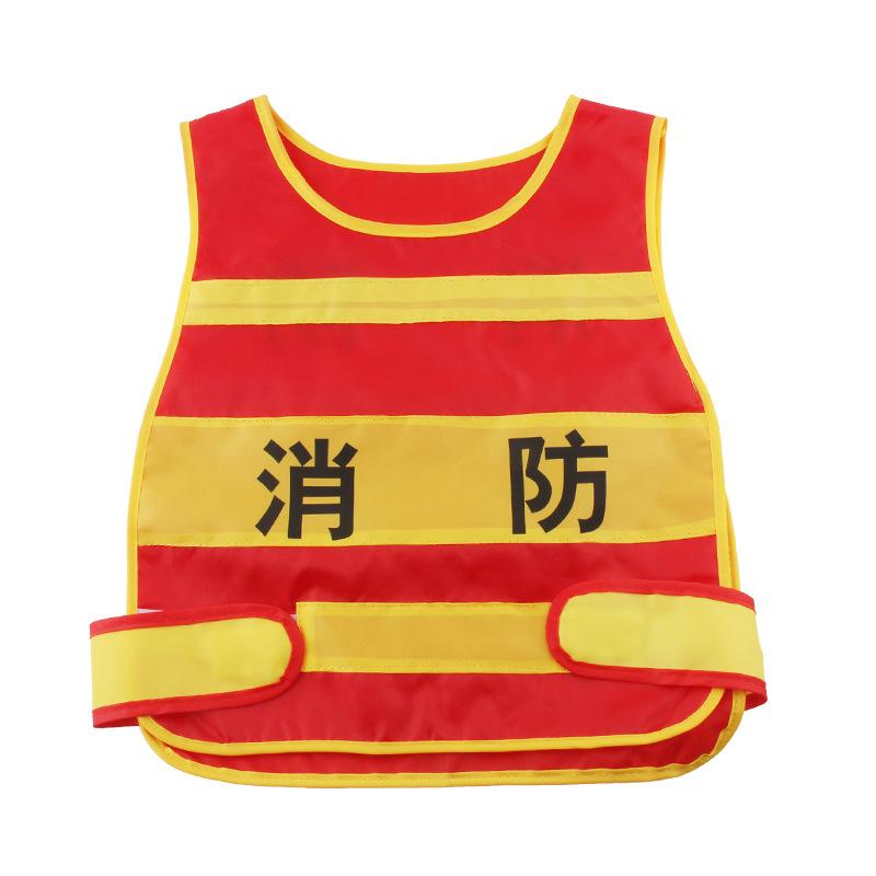 Kids Firefighter Costume Tool Costume Role Play Suit Fireman Dress Up Outfit Hat Fire Extinguisher Party Birthday Gift Toy
