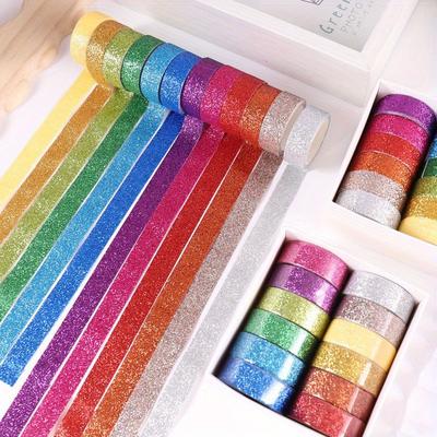 15MM * 5M/Rolle Lebendiges Klebeband | Hochwertiger Dekorativer Klebstoff für DIY-Bastelarbeiten, Geschenkverpackung, Planer und Scrapbooking
