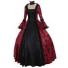 Lily Lady Große Swing-Taille Enges Damen Ventage Mittelalter Maxikleid Cosplay Halloween Kostüm