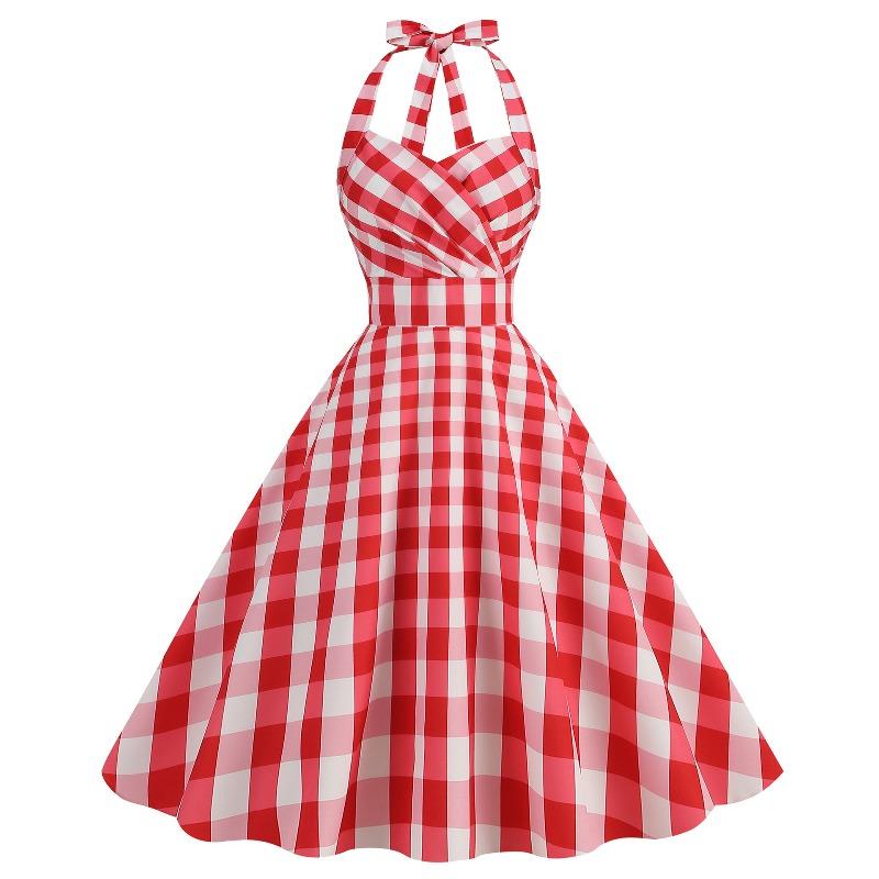 QICED Fashion Summer Spring Sleeveless V-Neck Casual Dresses