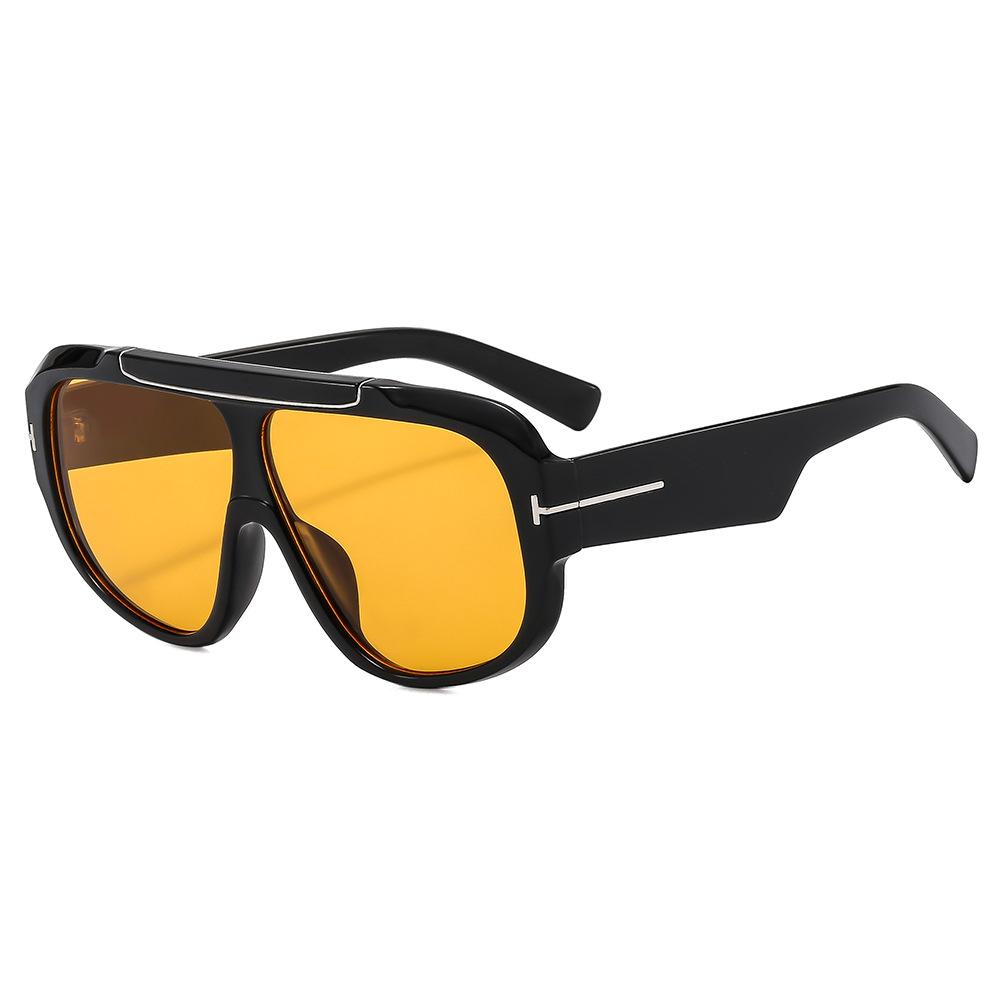 New Vintage Big Frame Eyeglasses Oversized Pilot Sunglasses Women Men Luxury Designer UV400 Punk Driving Shade