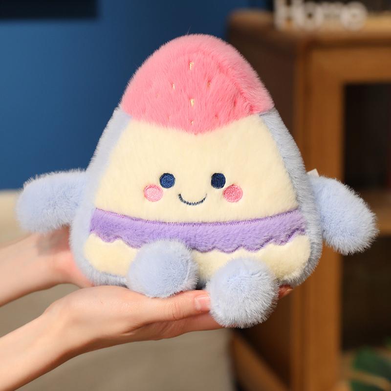 25-60CM Kawaii Cartoon Simulation Anime Fruit Cake Stuffed Plush Toy Children's Strawberry Blueberry Cake Handmade Doll