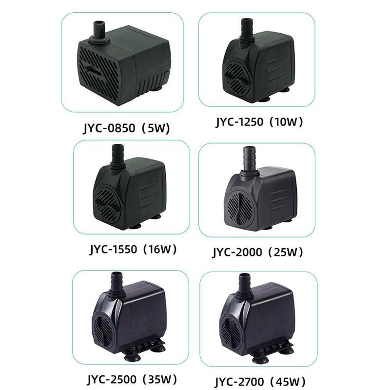 3/5/10/16/25/35/45W Submersible Water Mirco Pump EU 220v for Water Garden Hydroponic Systems Aquarium Table Top Fountains Pon