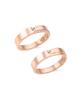 Ost [Set] Edge Simple Line Rose Gold Couple Ring Set