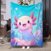 8 Größen Süße Axolotl-Bedruckte Decke Warm Weich und Bequem Haus Reise Decke Sofa Bettwäsche Bezug Decke Kinder Gamer Geschenk