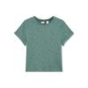 Levis Solid Color Crew Neck Pullover Casual Short Sleeve T-Shirt Women Tops Green A7247-0005