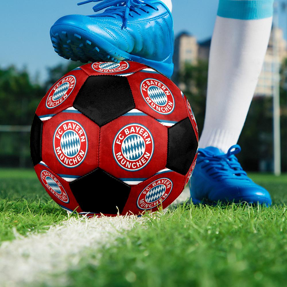 FC Bayern Munich Indoor Soccer Ball Colorful Machine Stitched PVC Size 5 Team Training Competition Ready Durable High-Bounce Cool Sports Gift